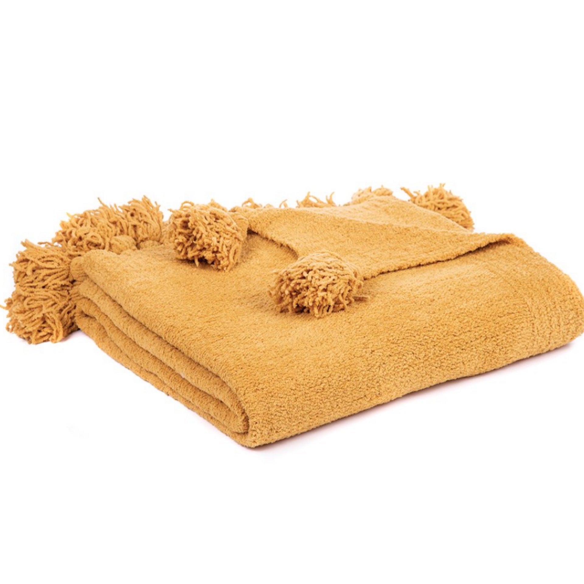 Mustard chenille throw sale